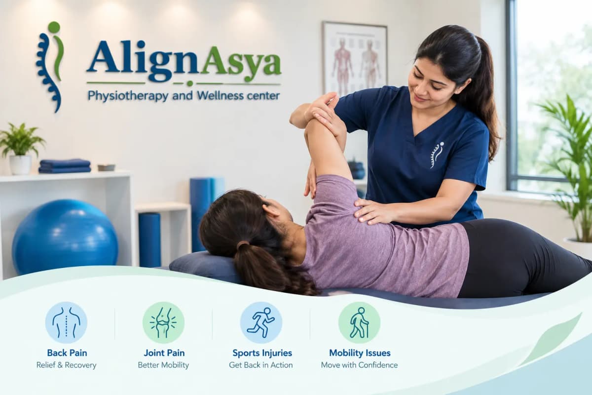 Physiotherapist discussing lower back pain and rehabilitation with a patient